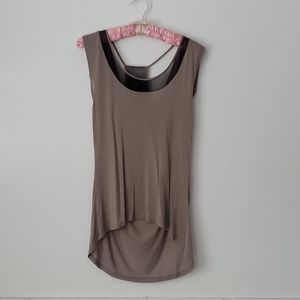 Taupe sleeveless top - size small